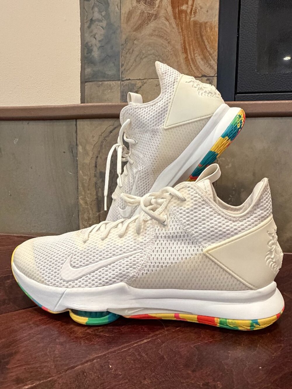 Nike LeBron Witness 4 IV White Multi Camo Men's Size 14 NWOT
